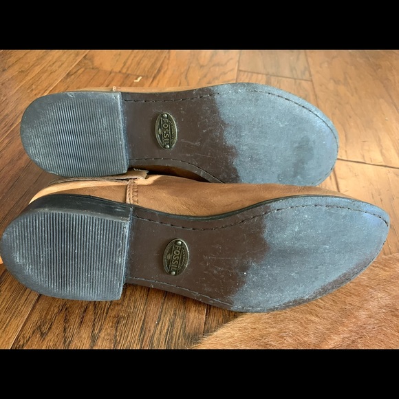 FOSSIL low heel leather bootie sz 9 - Picture 6 of 7